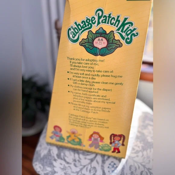 The Official Cabbage Patch Doll in Pink Outfit, holding purple crayon - Picture 4 of 6